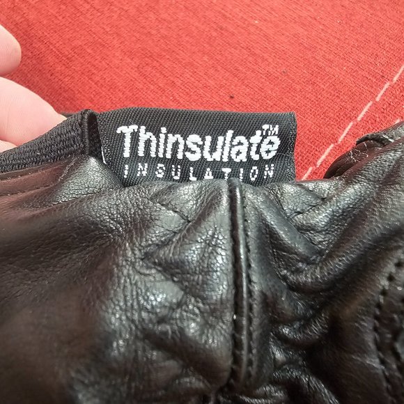 Motorcycle Mens Kevlar Gloves Genuine Leather "Bikers Club" Brand EUC Thinsulate - Picture 14 of 16